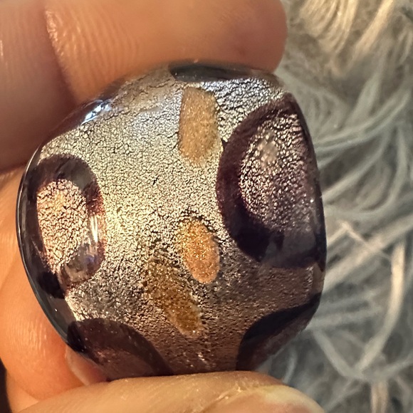 Artistic Silver and Gold Statement Ring - Picture 11 of 16